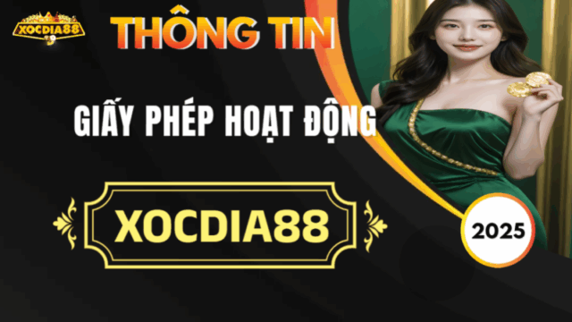 Giấy phép hoạt động Xocdia88